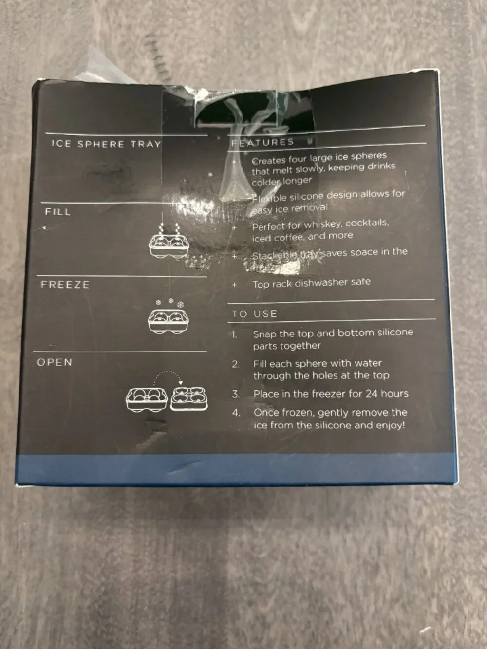 Houdini by Rabbit Ice Sphere Tray-blue NEW